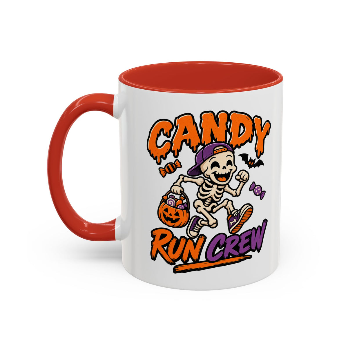 Candy Run Crew Coffee Mug — Halloween Skeleton Trick-or-Treat Accent Mug (11/15oz)