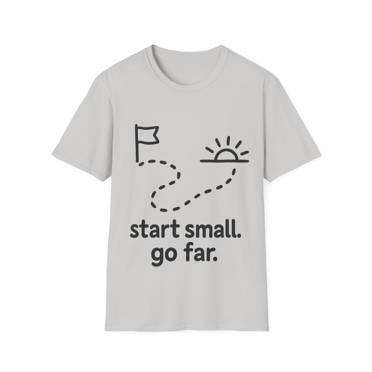 Start Small Go Far Minimalist Trail T-Shirt, Inspirational Hiking Path Graphic Tee - Trending Now - September 2026