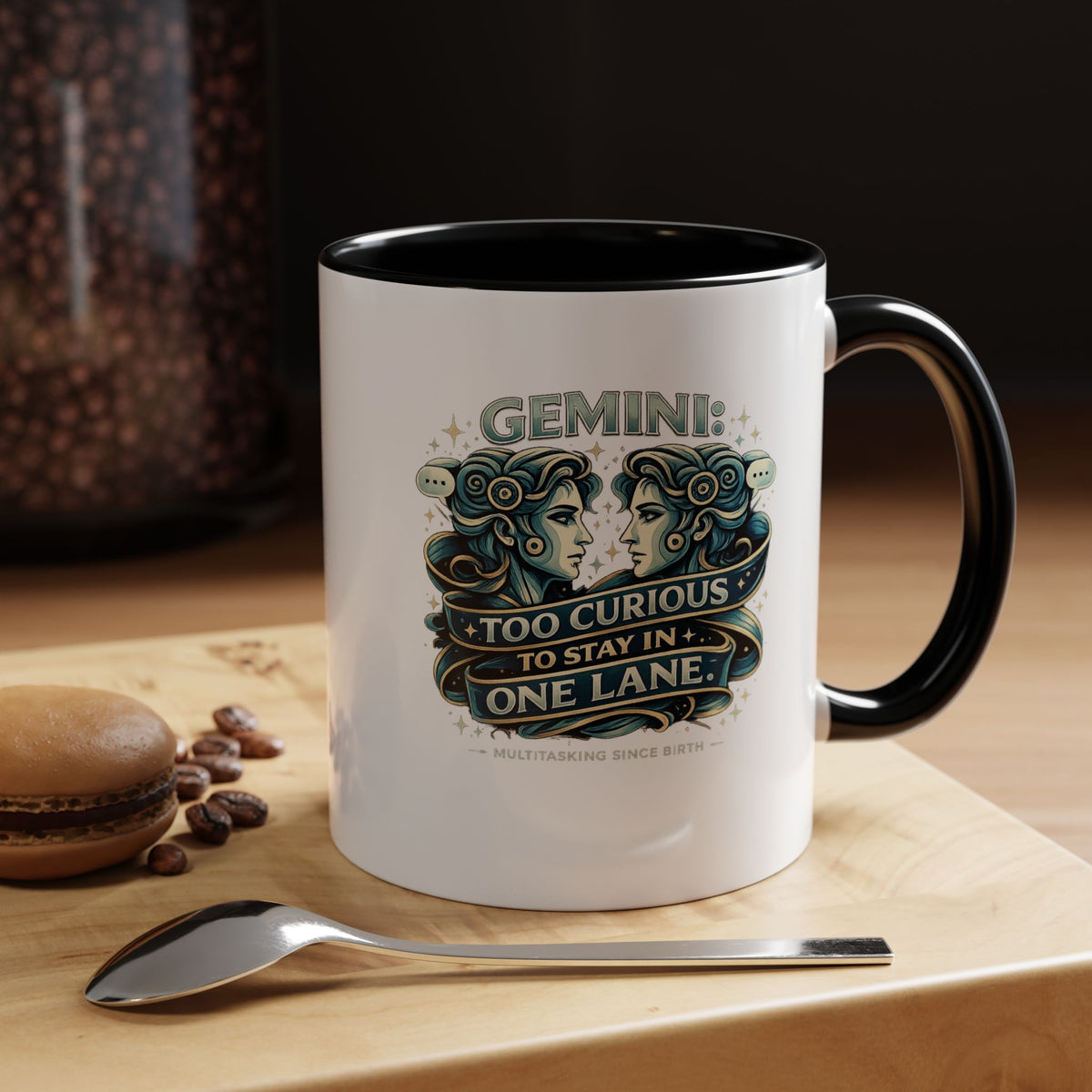 Zodiac Gemini Accent Coffee Mug
