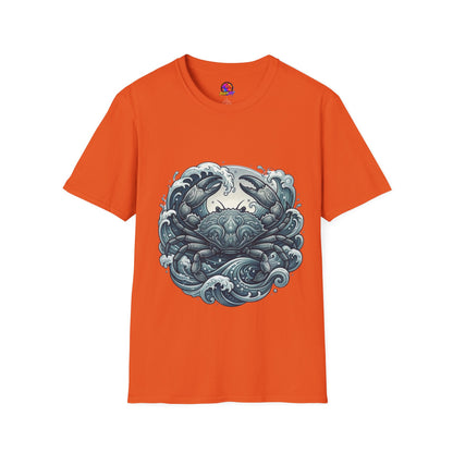 Crab and Waves Graphic T-Shirt — Coastal Oceanic Nautical Tee