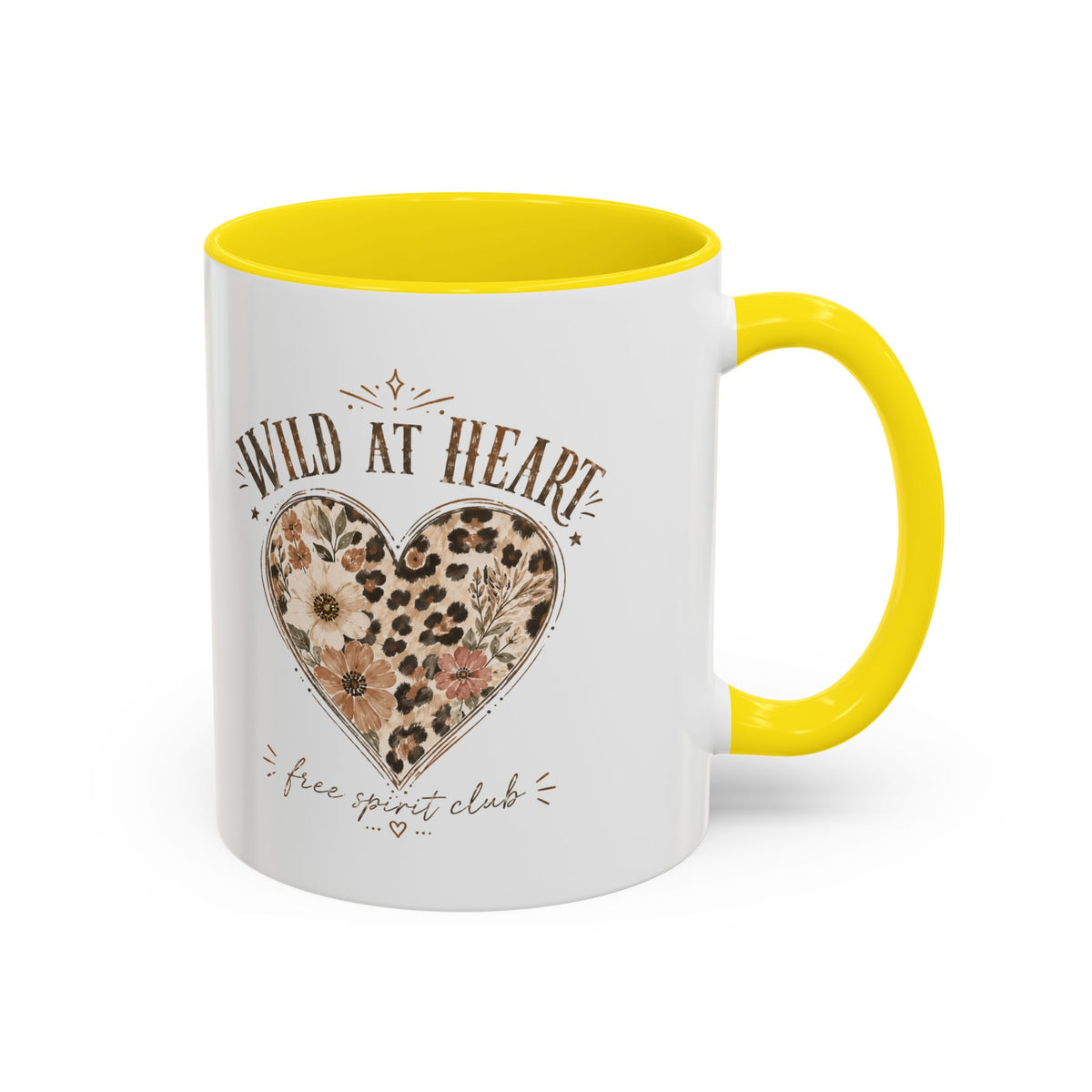 Milo Bailey Dog Dad Mom Wild at Heart Leopard Heart Accent Coffee Mug – Floral Boho