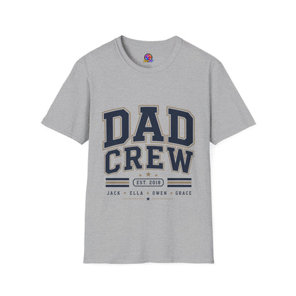 Dad Crew T-Shirt — Vintage Collegiate "DAD CREW" Father's Day Tee