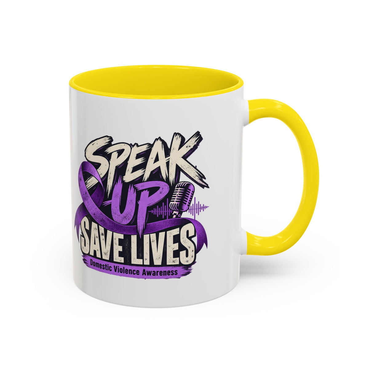 Speak Up Save Lives Domestic Violence Awareness Coffee Mug