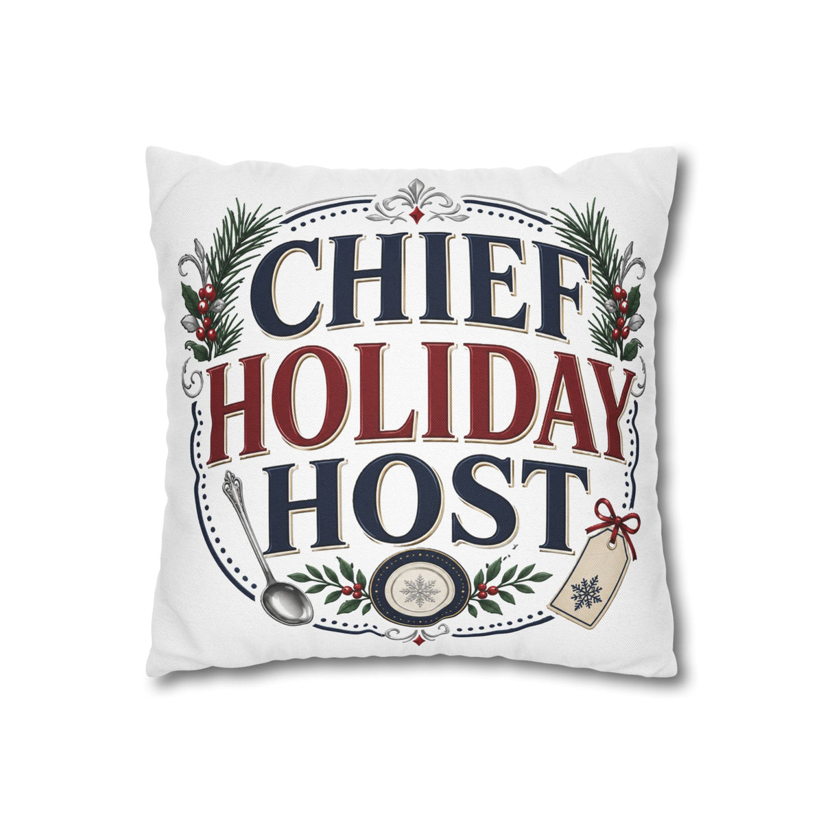 Christmas Chief Holiday Host Decorative Pillowcase