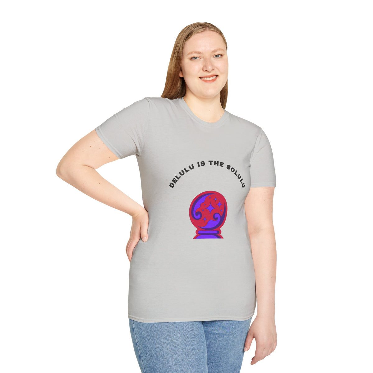 T-Shirt — Delulu Is The Solulu Crystal Ball Graphic Tee - Trending Now - September 2026