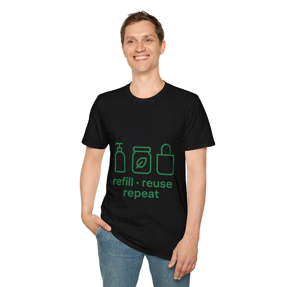 Eco-Friendly T-Shirt — Refill Reuse Repeat Graphic- Trending Now - September 2026