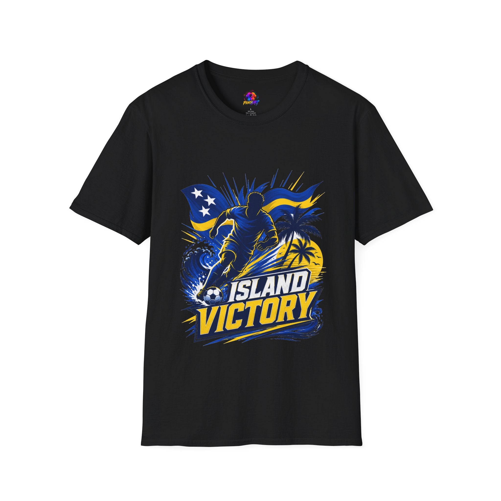 Curacao Island Victory T-Shirt — Tropical Surf Soccer Graphic Tee