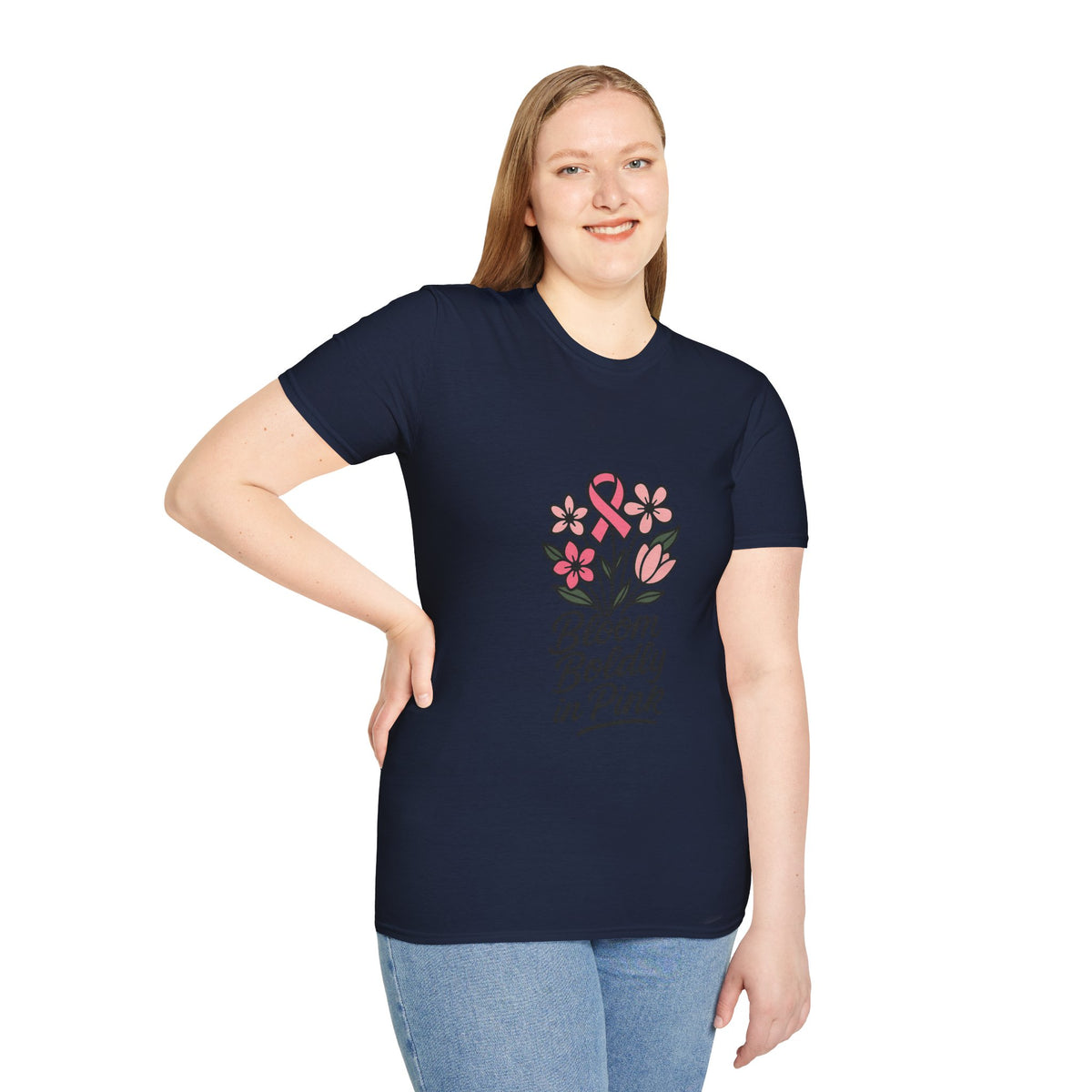 Breast Cancer Awareness T-Shirt — "Bloom Boldly in Pink" Floral Ribbon Tee - Trending Now - October 2026