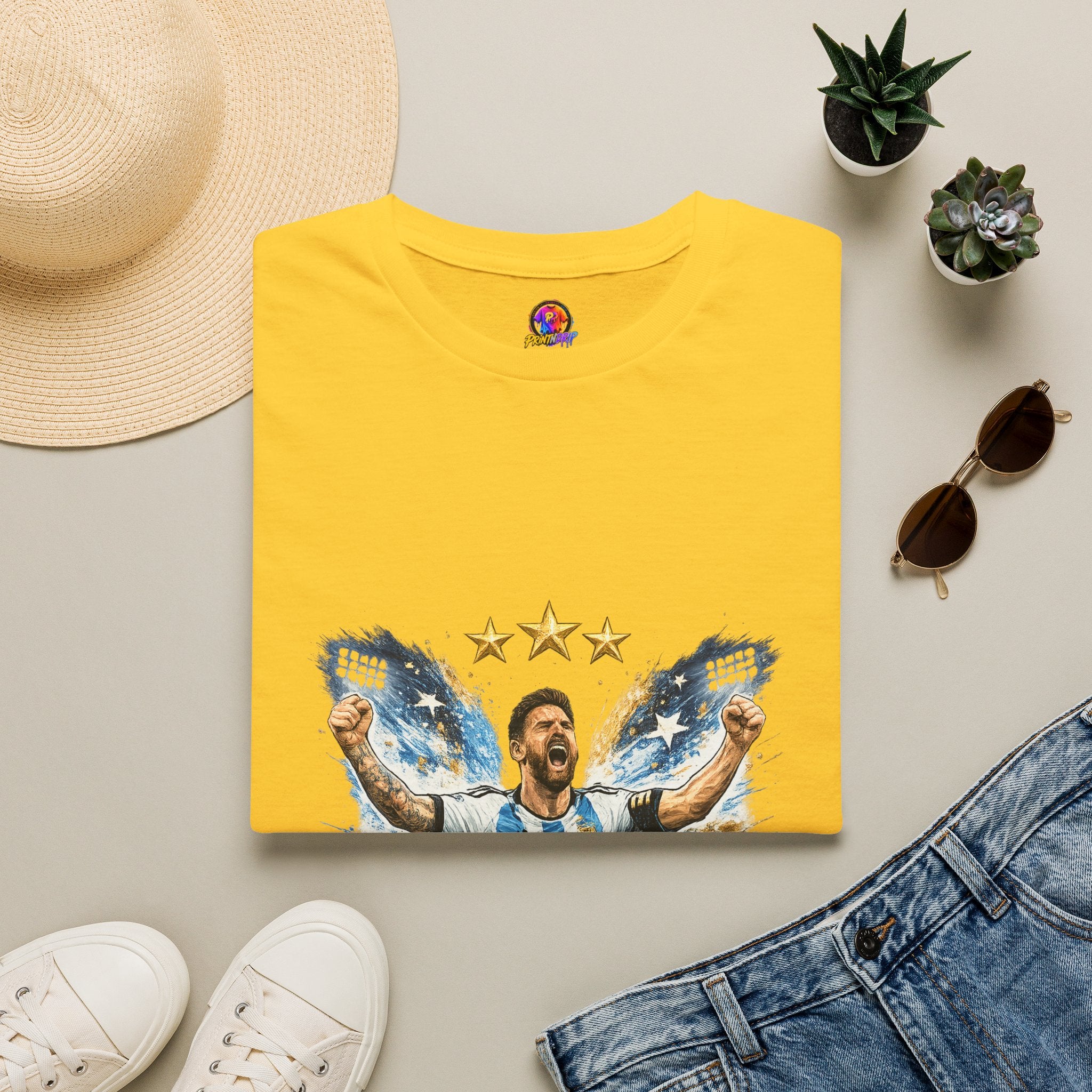 Argentina Soccer Legend Argentina T-Shirt — Celebratory Messi Design