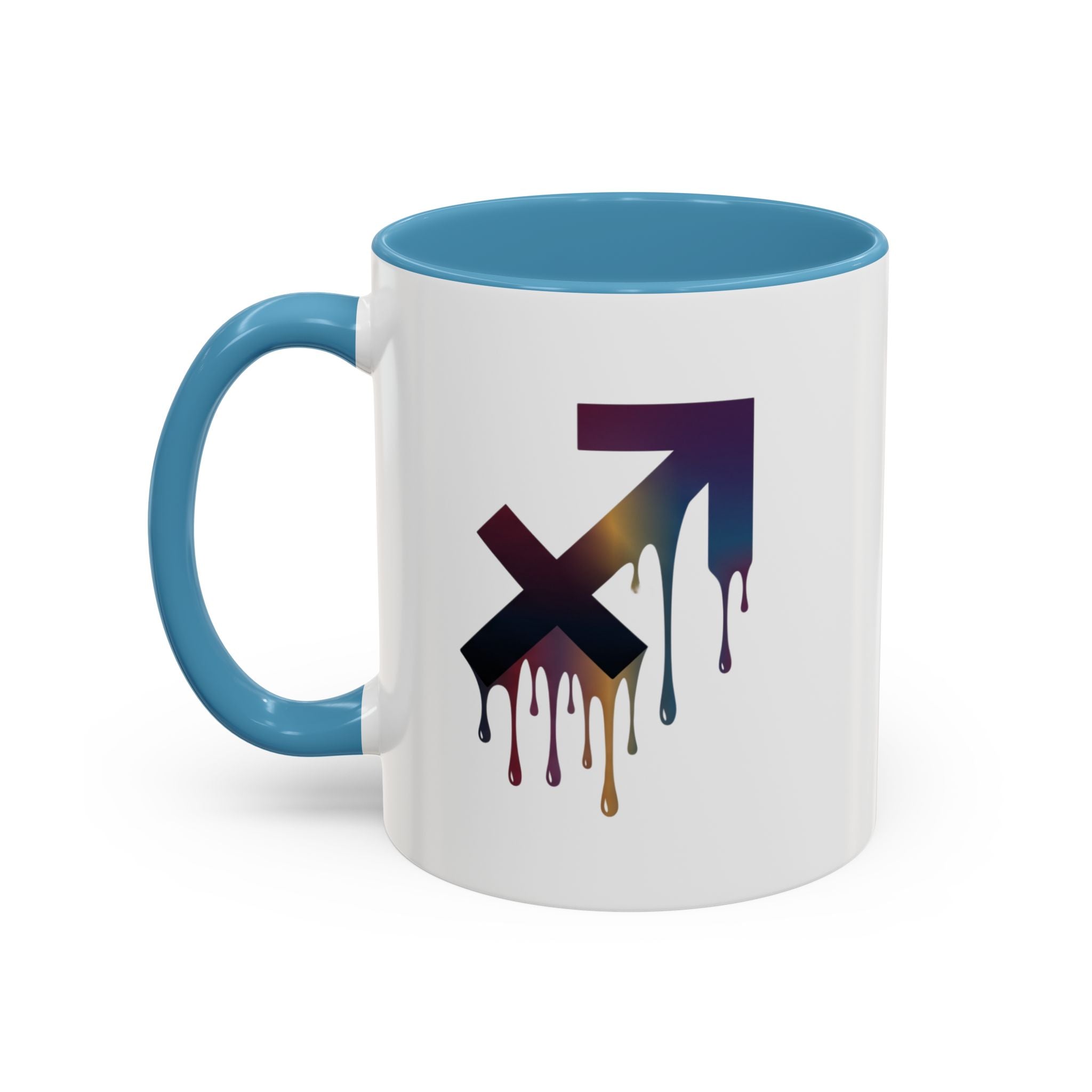 Sagittarius Drip Accent Coffee Mug — Zodiac Archer Horoscope Gift