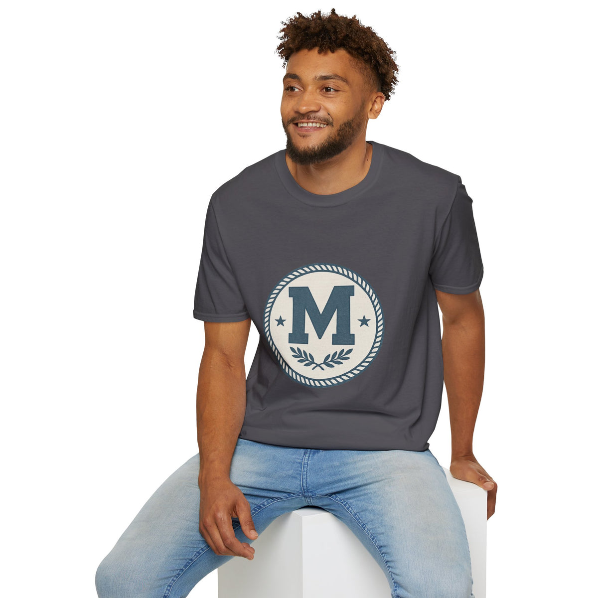 Monogram M Crest T‑Shirt — Vintage Initial Logo Tee - Trending Now - August 2026