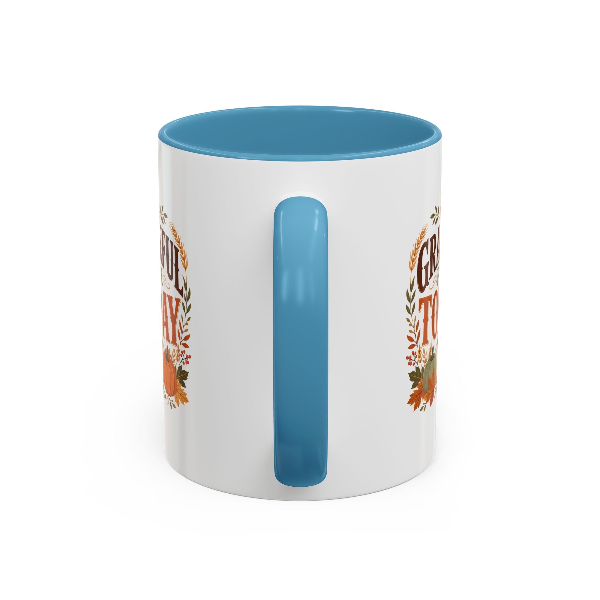 Thanksgiving Mug Grateful For Today Coffee Mug — Thanksgiving Pumpkin Fall Ceramic Accent Mug