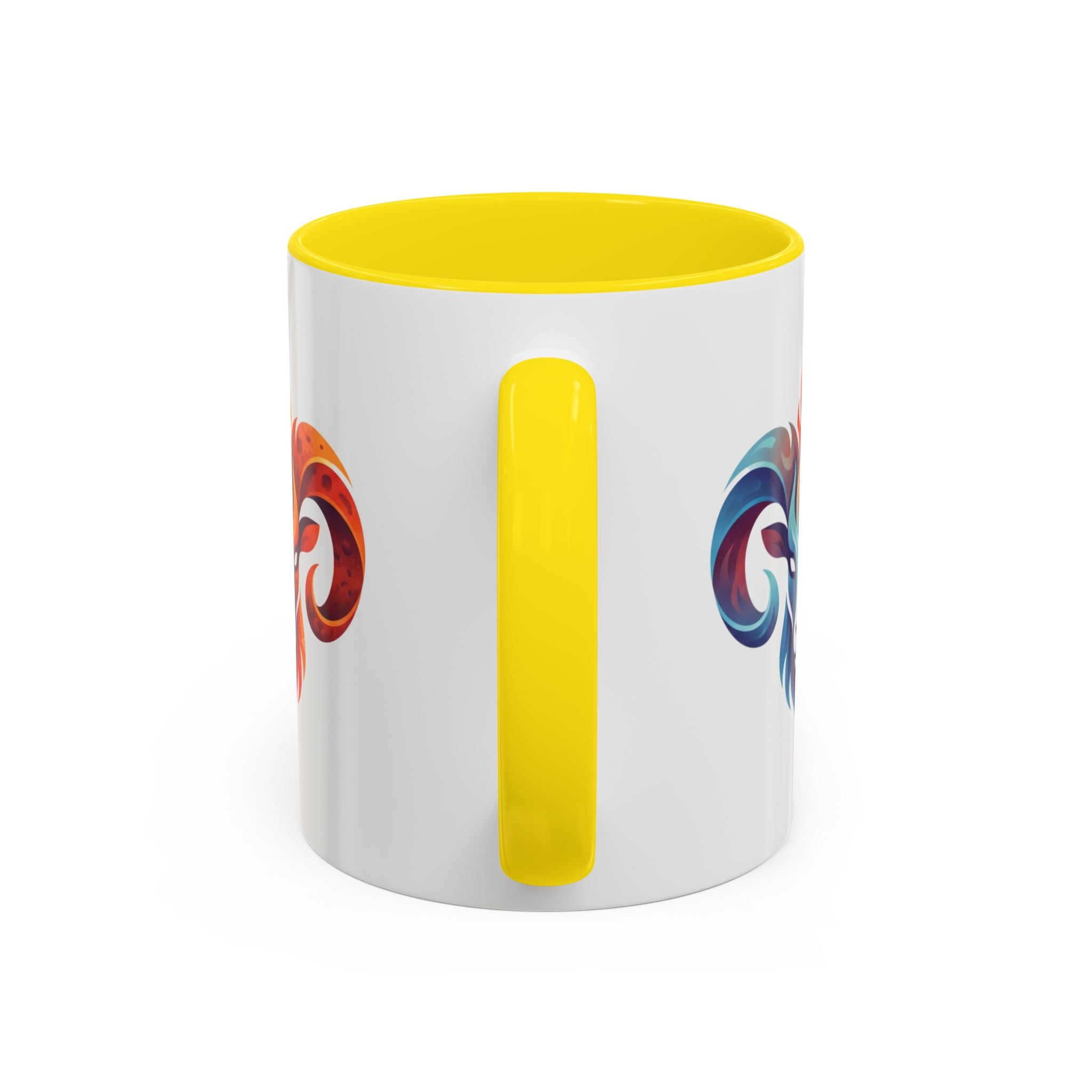 Aries Ram Heart Coffee Mug – Colorful Zodiac Accent Mug