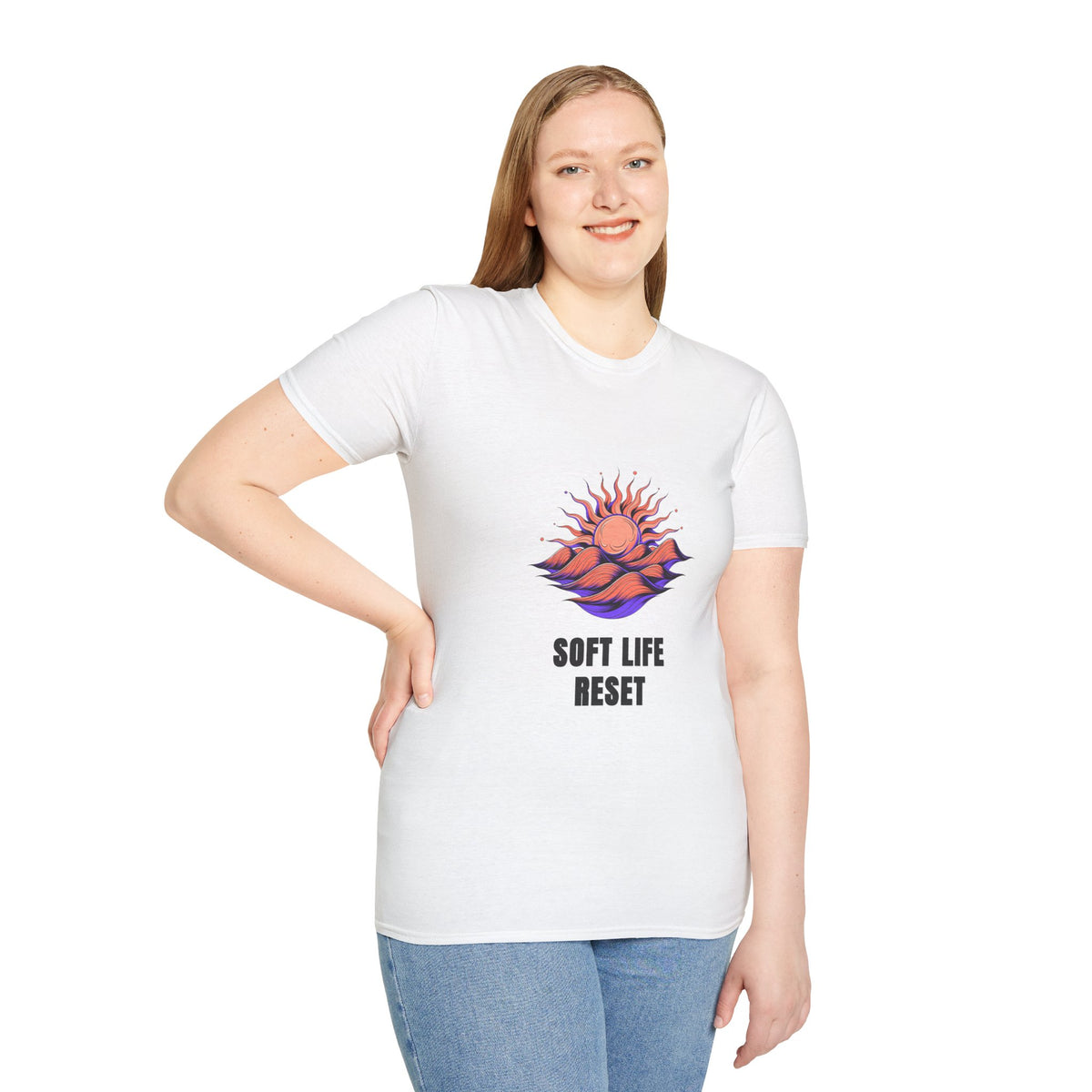 Soft Life Reset T-Shirt — Sun & Waves Graphic Tee - Trending Now - August 2026