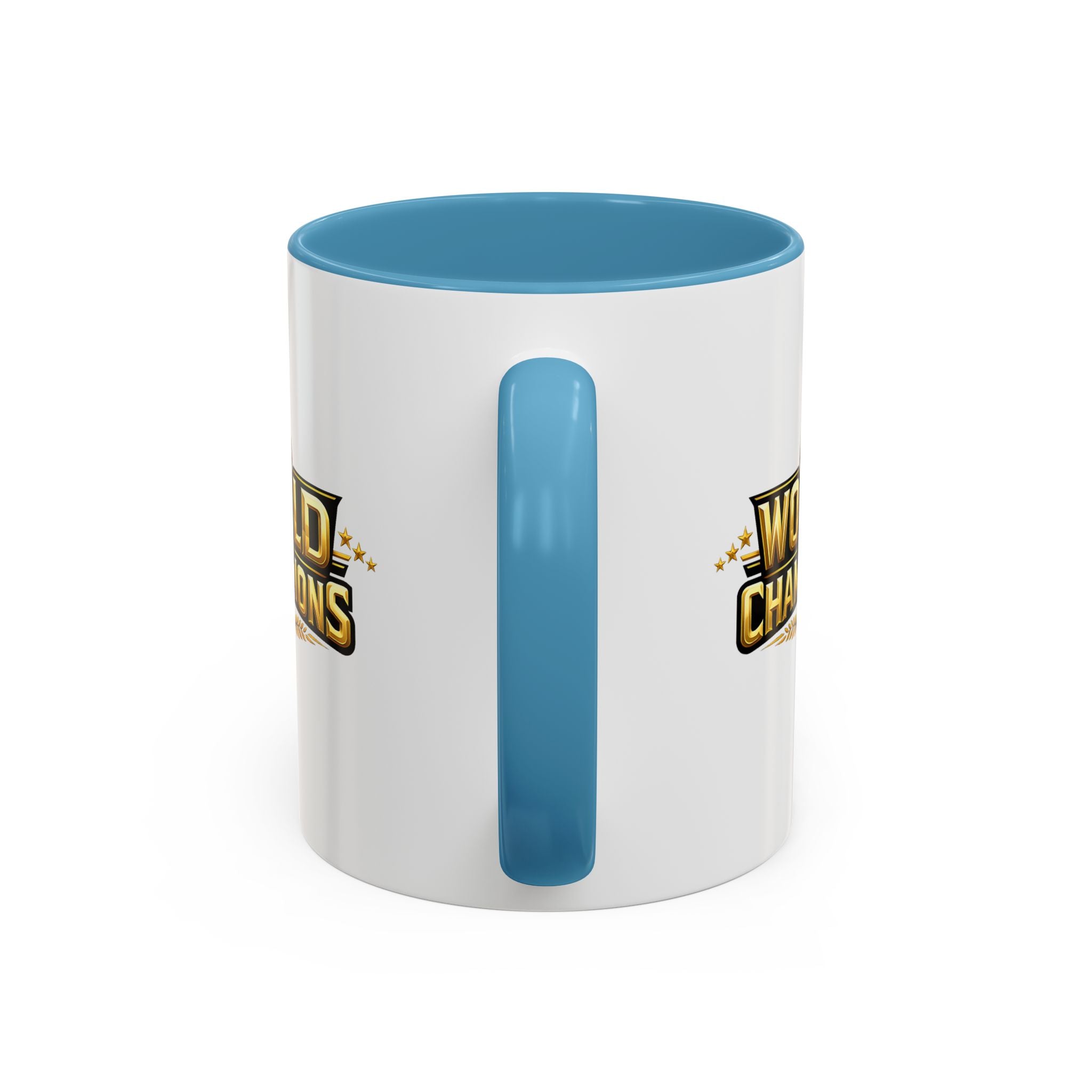 World Champions Accent Coffee Mug – Gold Trophy Sports Fan