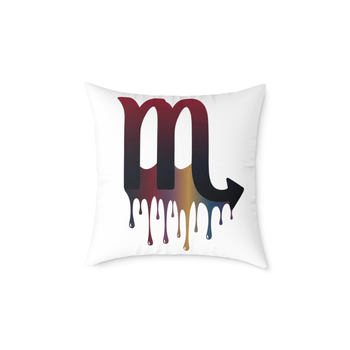 Dripping Zodiac Scorpio Square Poly Canvas Pillow