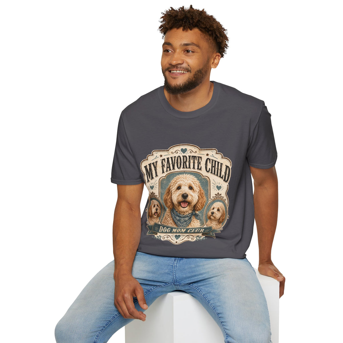 T-Shirt — "My Favorite Child" Dog Mom Club Graphic Tee
