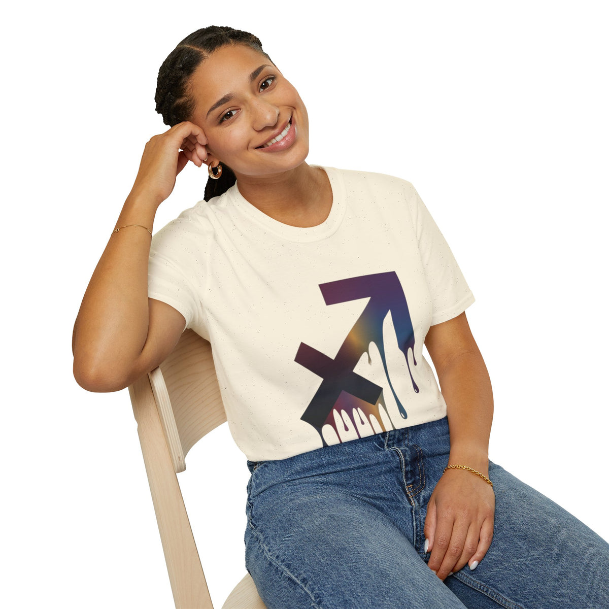 Sagittarius Drip T-Shirt — Gradient Astrological Arrow Tee