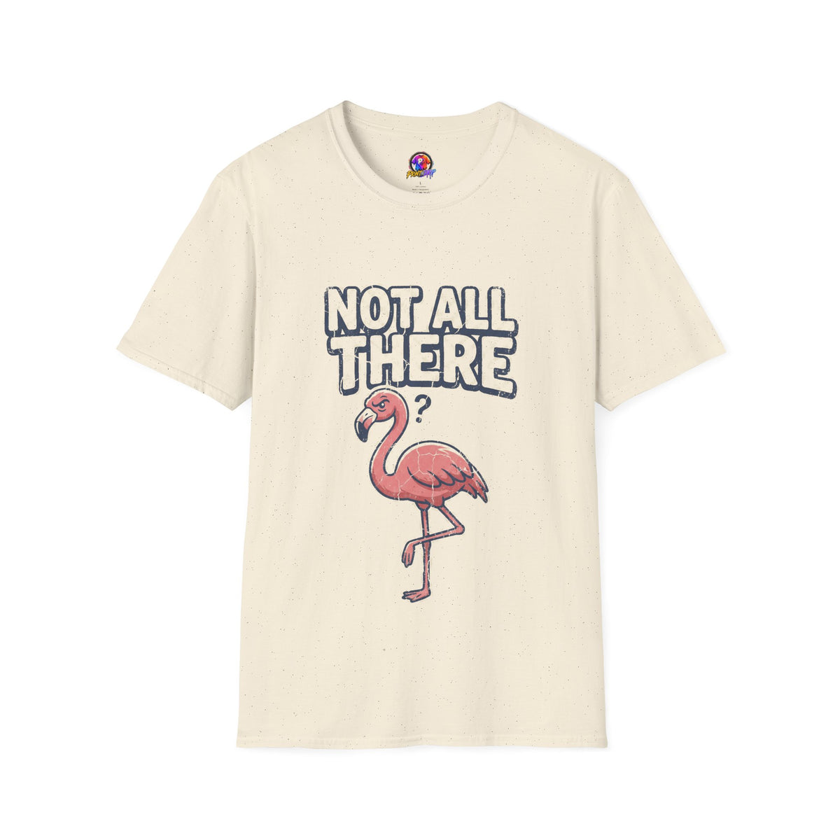 Funny And Witty Not All There Flamingo T-Shirt — Funny Quirky Graphic Tee