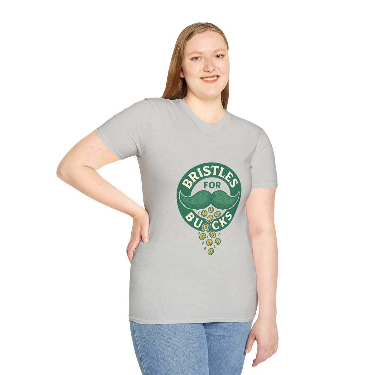 Bristles for Bucks T‑Shirt — Vintage Green Charity Donation Logo Tee - Trending Now - October 2026
