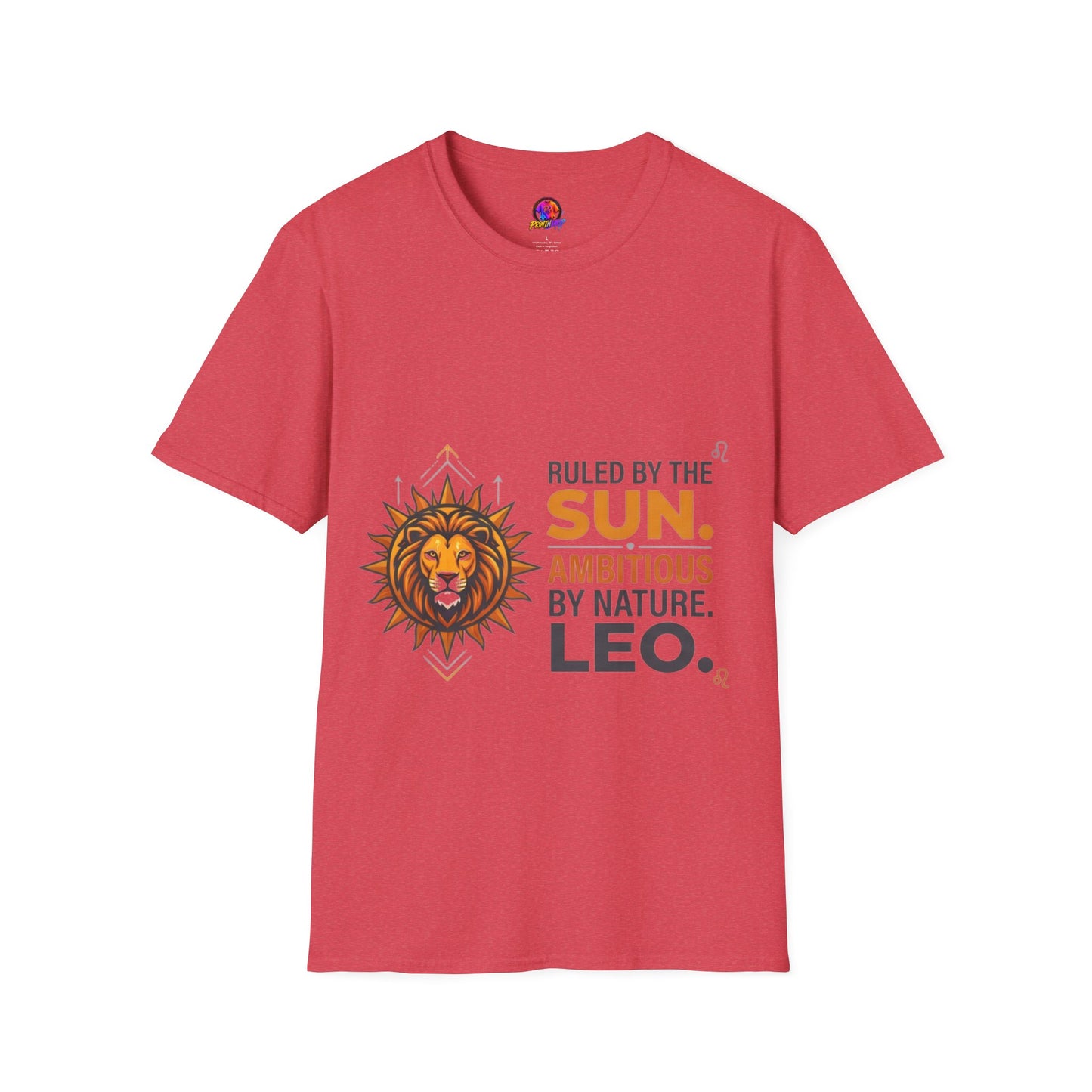 Leo Zodiac T-Shirt — "Ruled by the Sun. Ambitious by Nature. LEO."