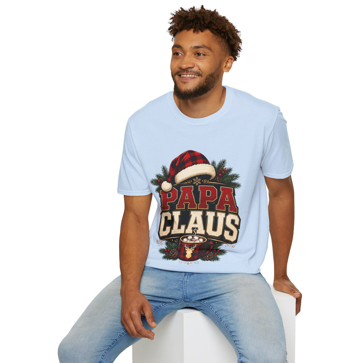Papa Claus T-Shirt — Festive Holiday Dad Christmas Tee