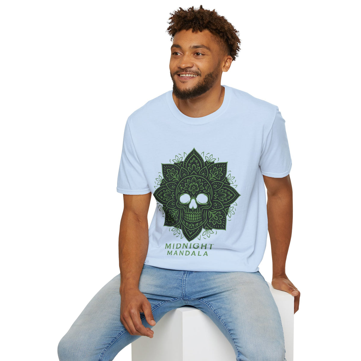 Mandala Skull T-Shirt — Midnight Mandala Floral Skull Tee - Trending Now - August 2026