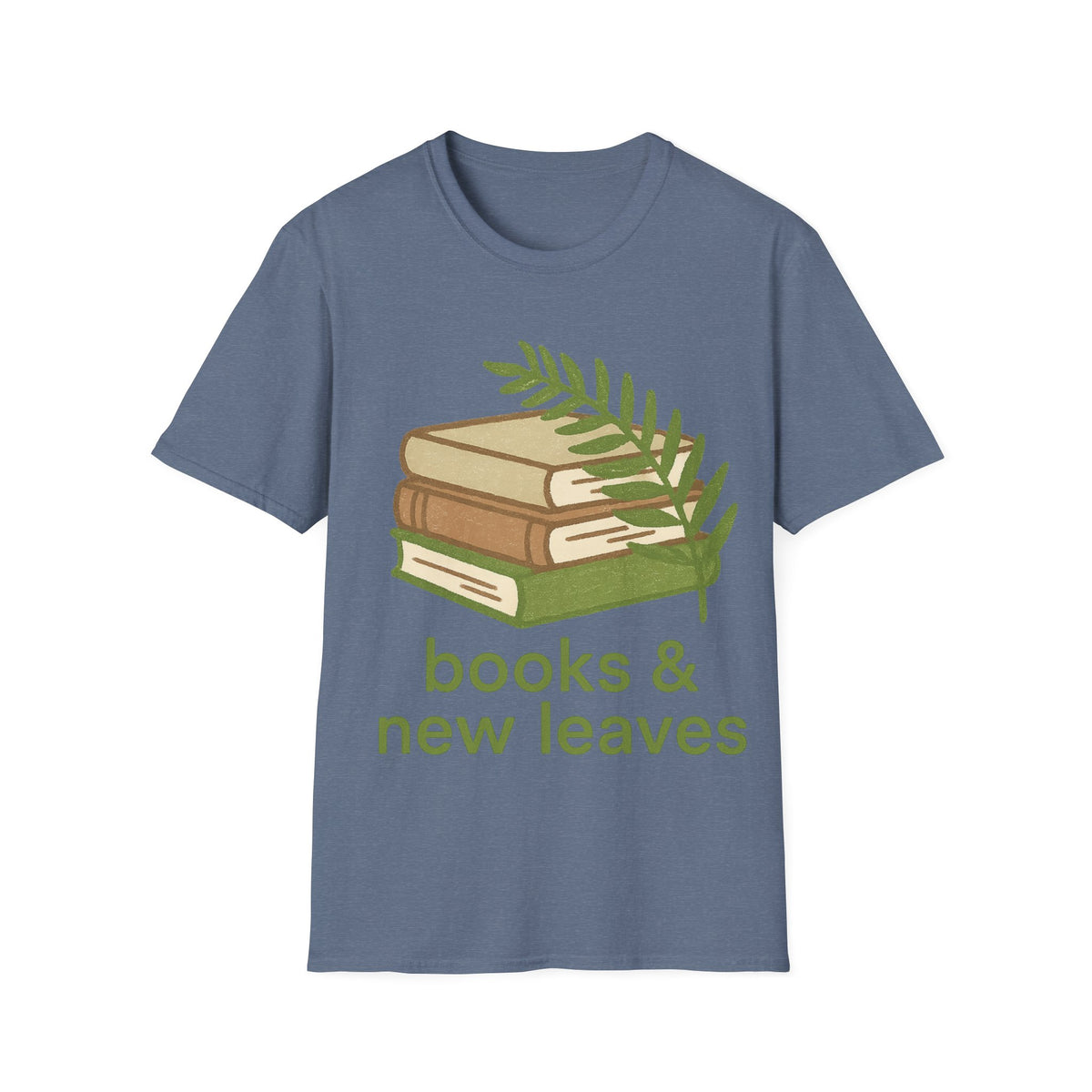Books & New Leaves T-Shirt — Botanical Book Lover Tee - Trending Now - September 2026