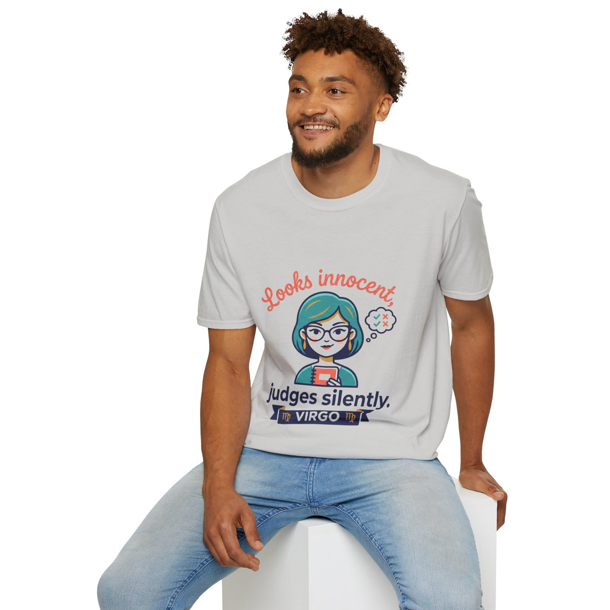 Looks Innocent Virgo T-Shirt — Funny Zodiac Graphic Tee for Virgo Women