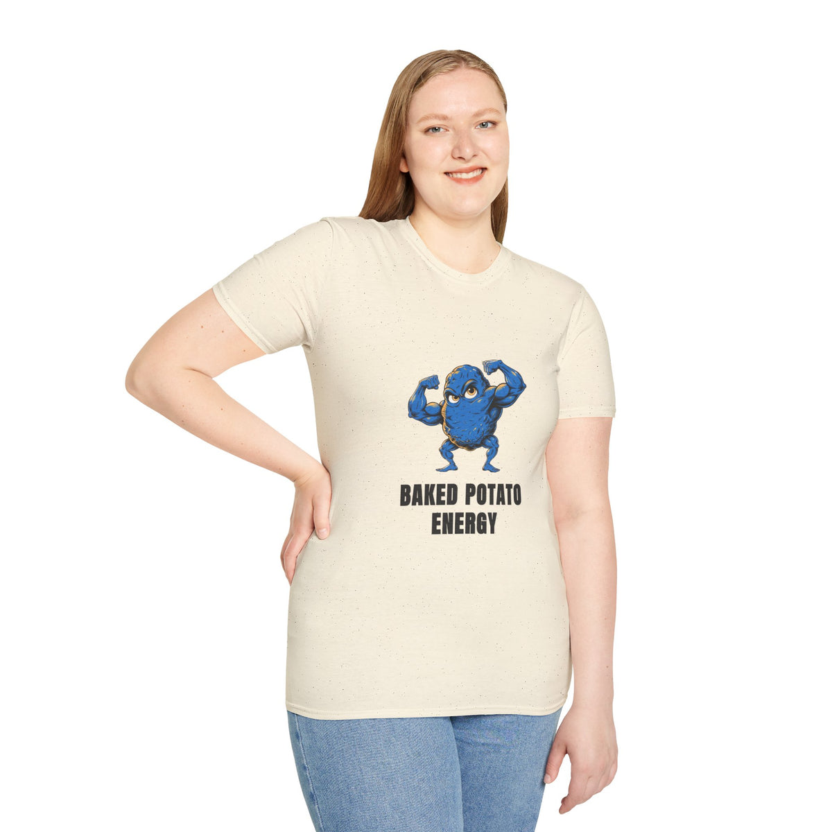 Baked Potato Energy T-Shirt — Funny Muscular Potato Graphic Tee - Trending Now - August 2026