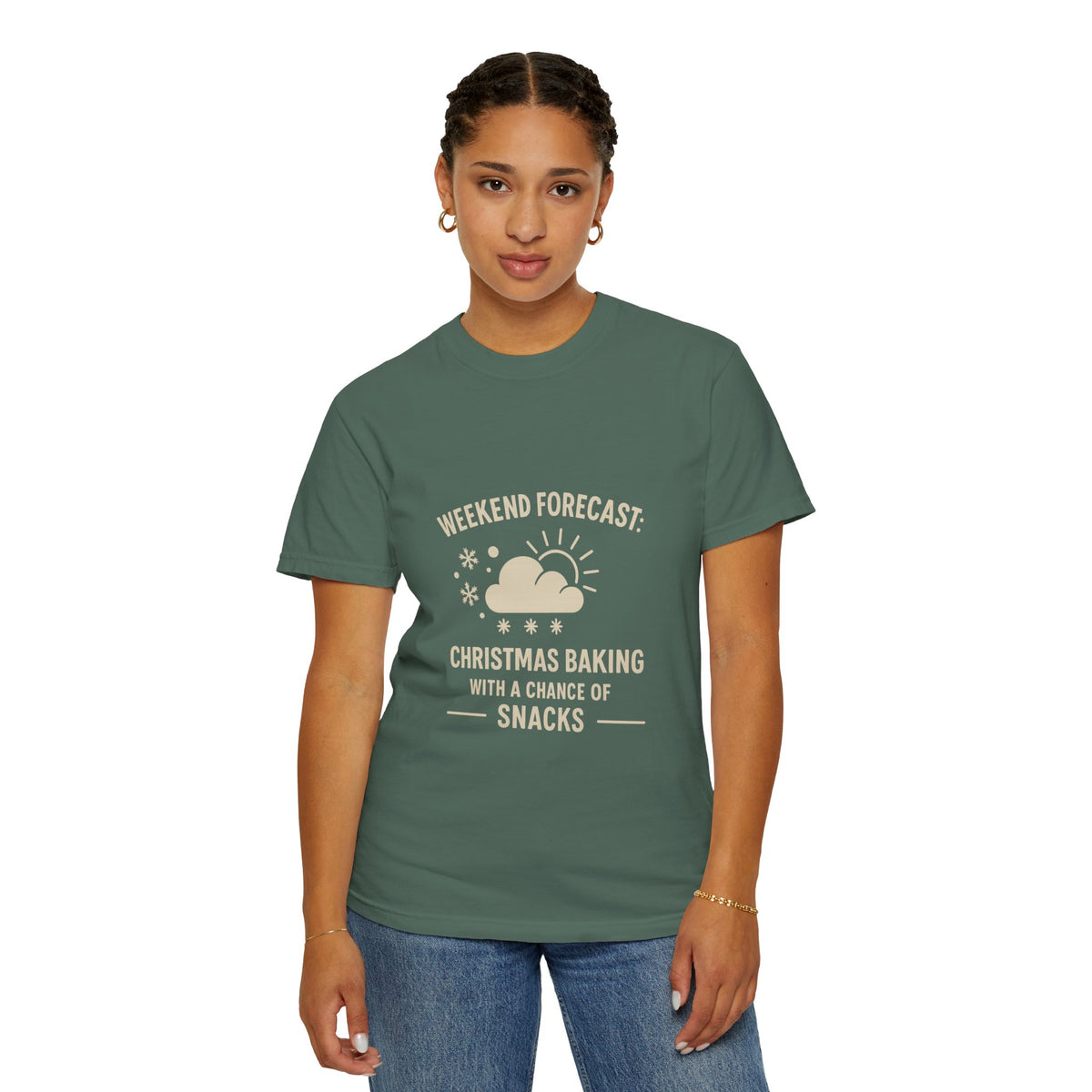 Christmas Baking T-Shirt — "Weekend Forecast: Christmas Baking with a Chance of Snacks"- Trending Now - October 2026