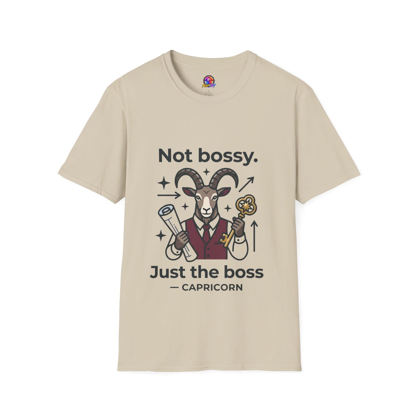 Capricorn T-Shirt — "Not Bossy, Just the Boss" Zodiac Goat Tee