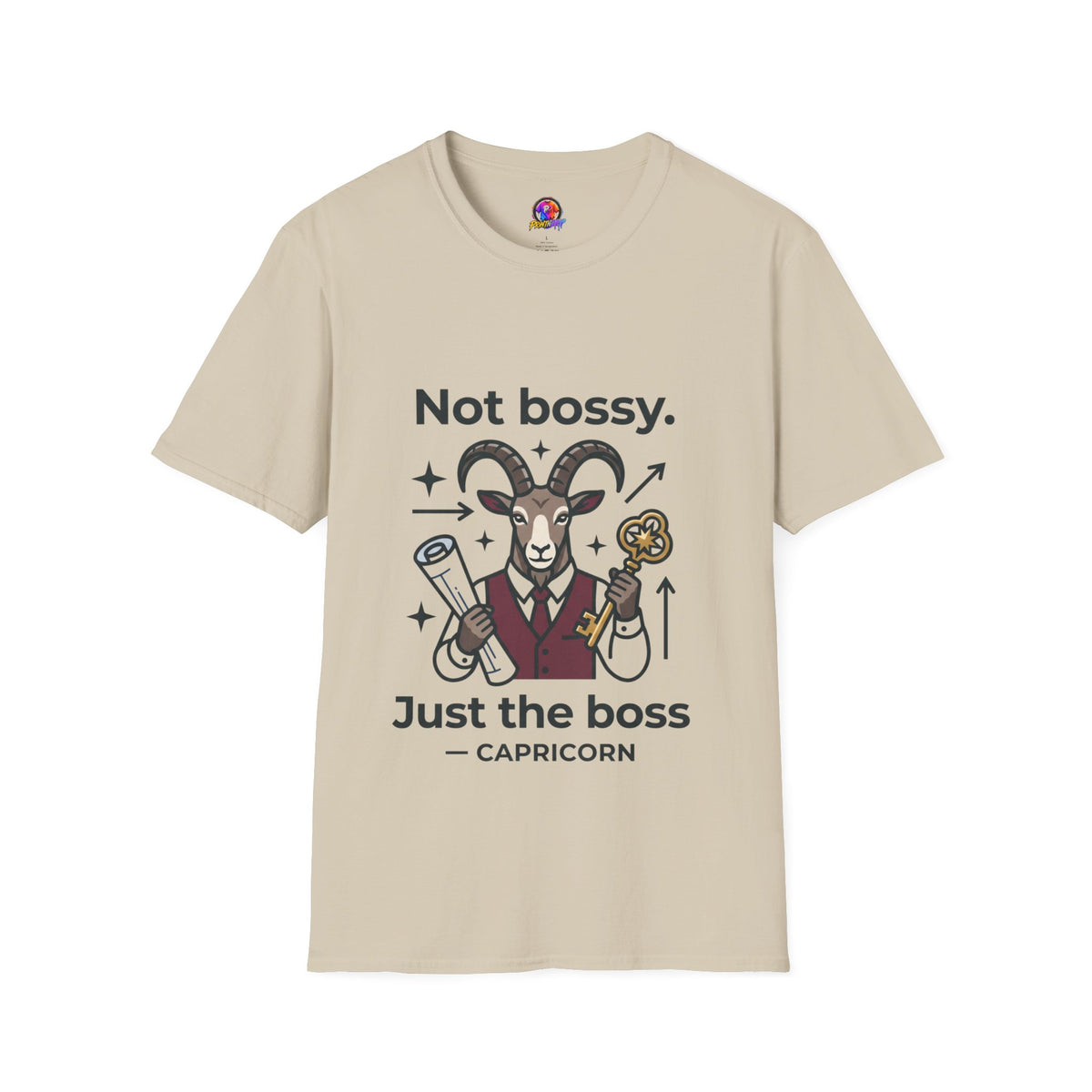 Capricorn T-Shirt — "Not Bossy, Just the Boss" Zodiac Goat Tee