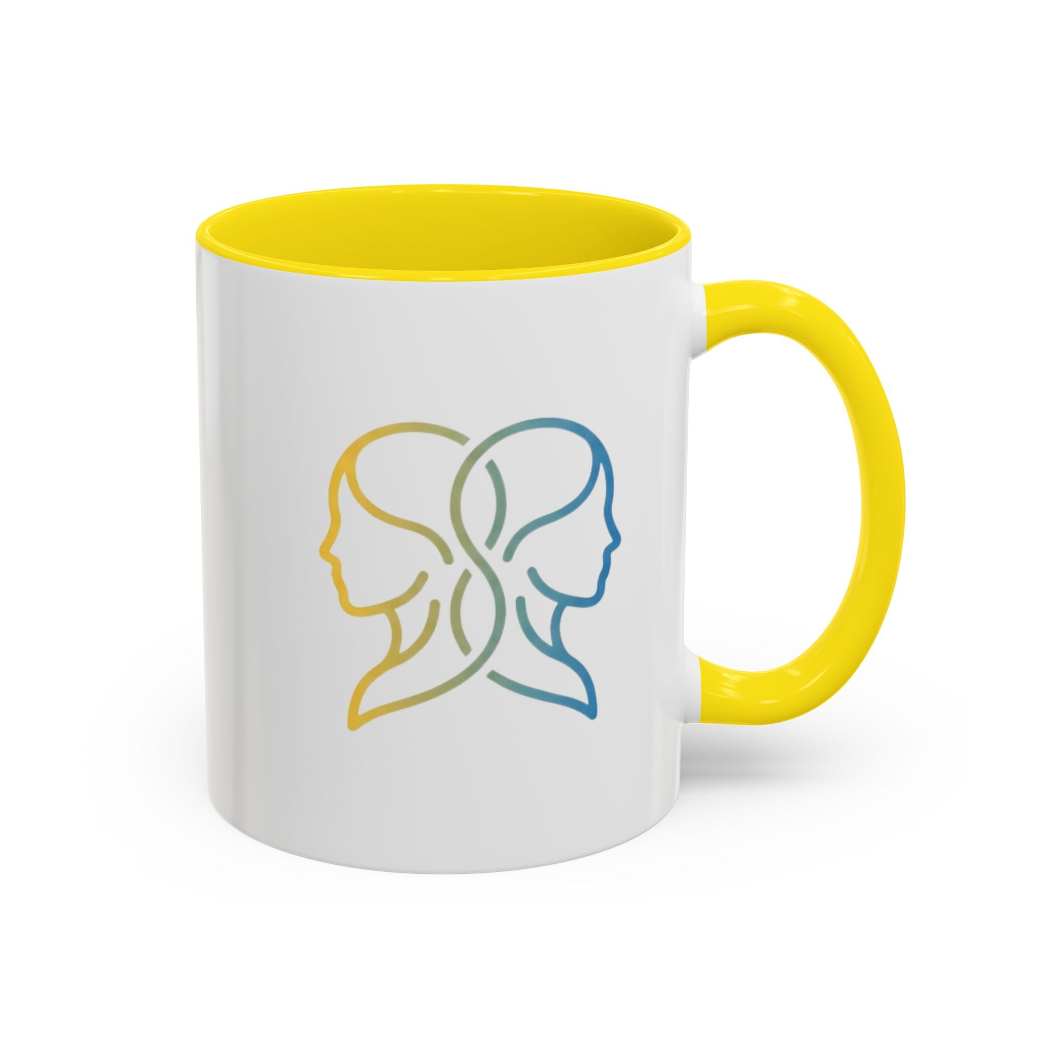 Gemini Zodiac Accent Coffee Mug — Color Gradient Twins Horoscope Gift