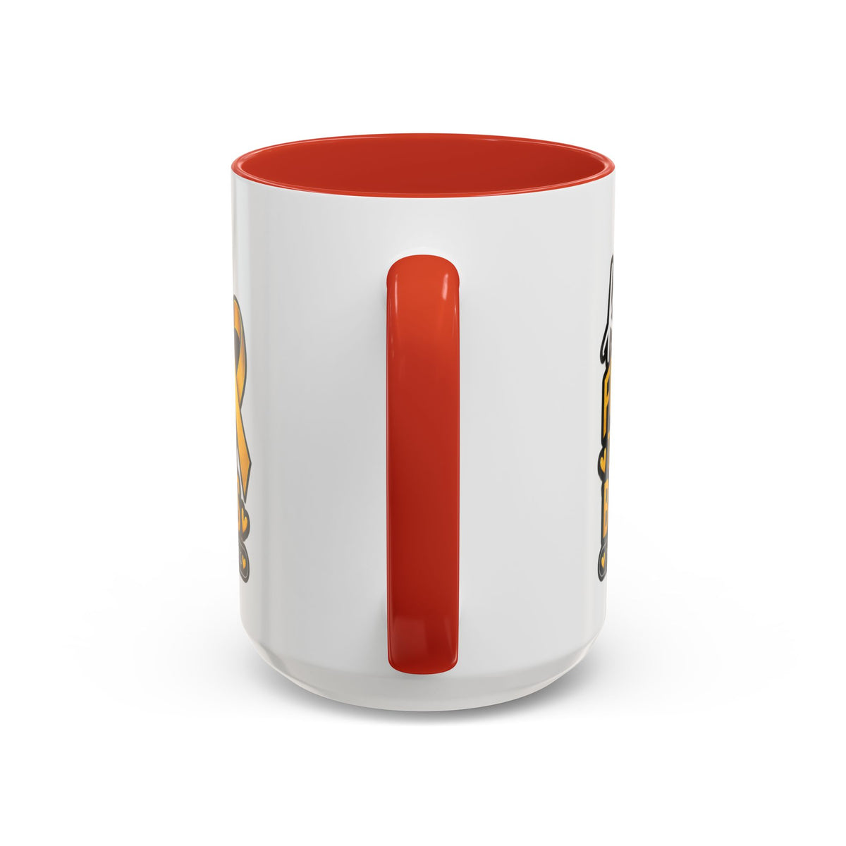 Childhood Cancer Awareness Accent Coffee Mug - "Kids Fight the Toughest Battles" (11/15oz)