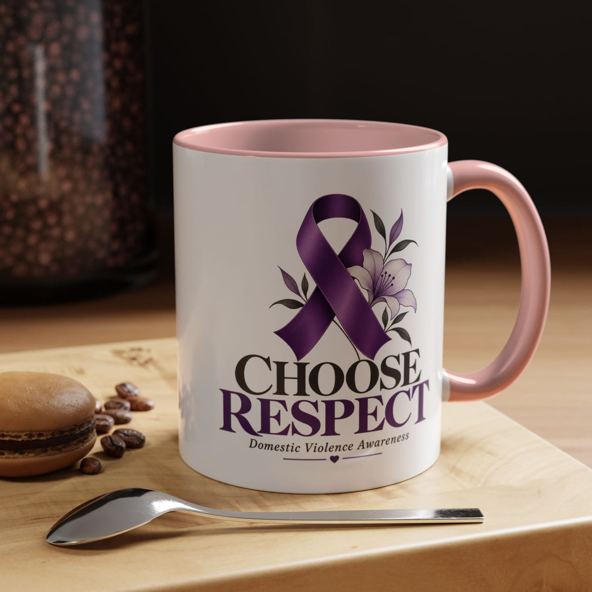 Choose Respect - Domestic Violence Awareness Coffee Mug (Accent, 11/15oz)