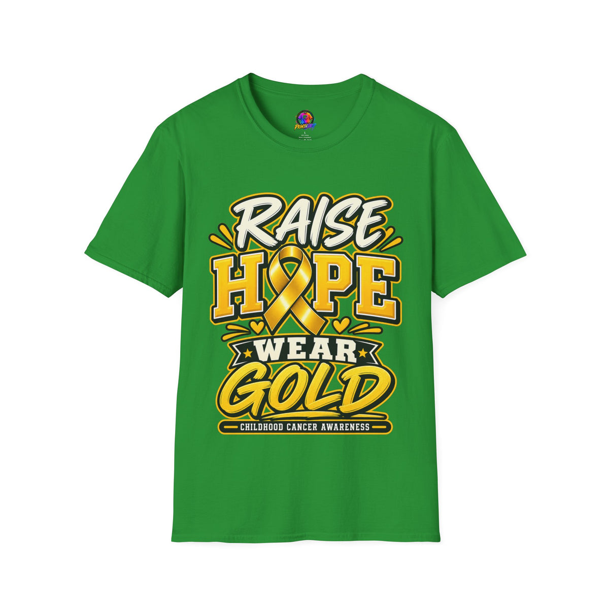 Raise Hope Wear Gold T-Shirt — Childhood Cancer Awareness