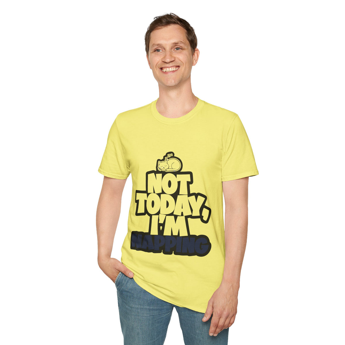 T-Shirt — "Not Today, I'm Napping" Cute Sleepy Cat Graphic Tee- Trending Now - September 2026