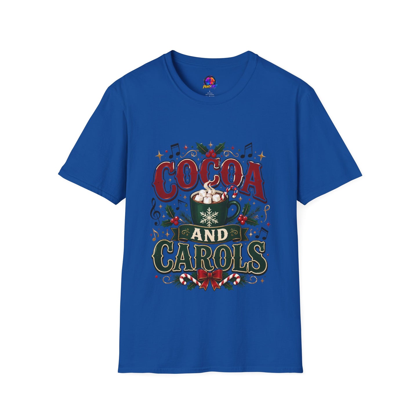 Cocoa and Carols T-Shirt — Cozy Holiday Cocoa Graphic Tee