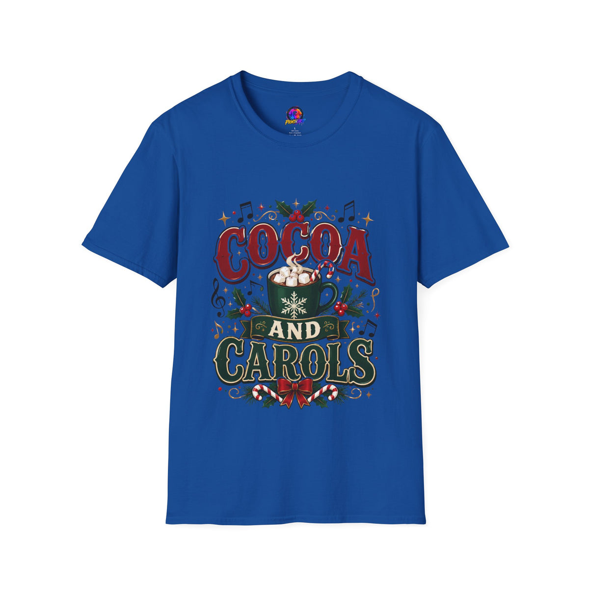 Cocoa and Carols T-Shirt — Cozy Holiday Cocoa Graphic Tee