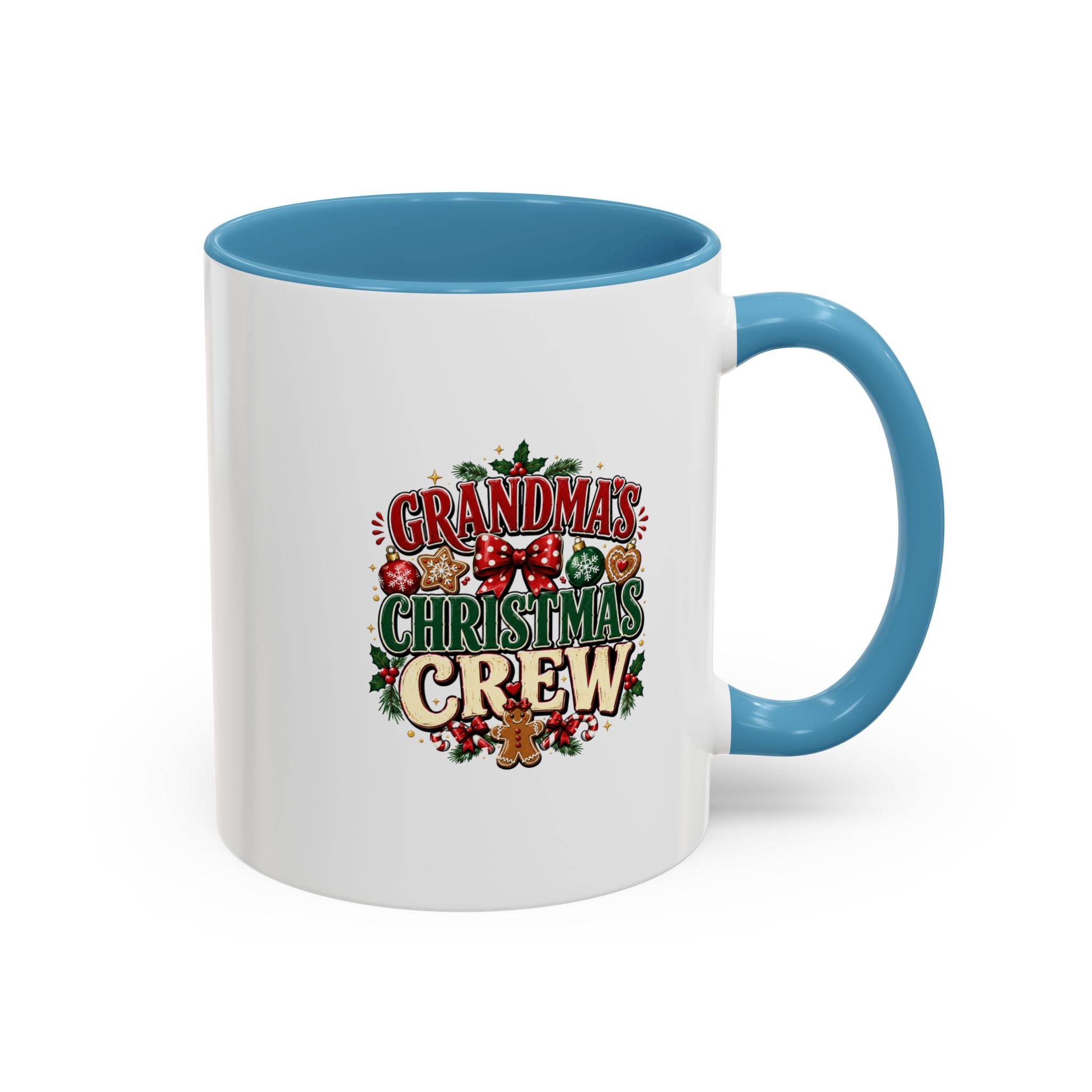 Grandma's Christmas Crew Accent Coffee Mug — Festive Holiday Gift for Grandma