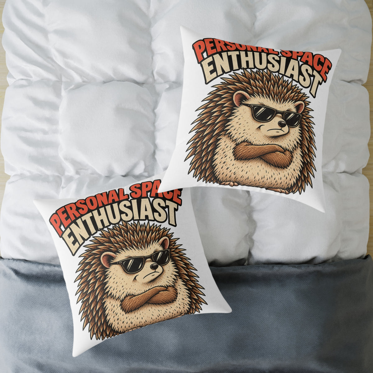 Personal Space Enthusiast Hedgehog Funny  Throw Pillow