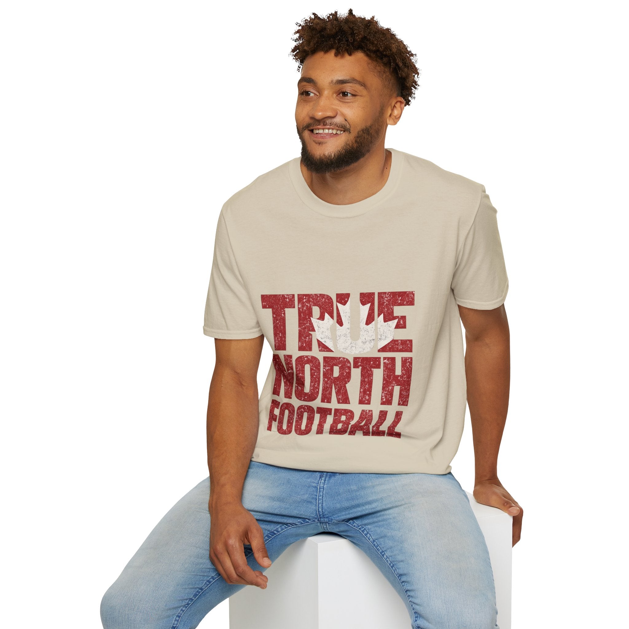 Canada True North Football T-Shirt — Vintage Canadian Leafs Sports Tee
