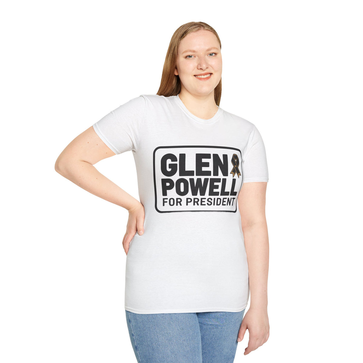 Glen Powell For President T-Shirt — Campaign Style Tee with Awareness Ribbon - Trending Now - August 2026