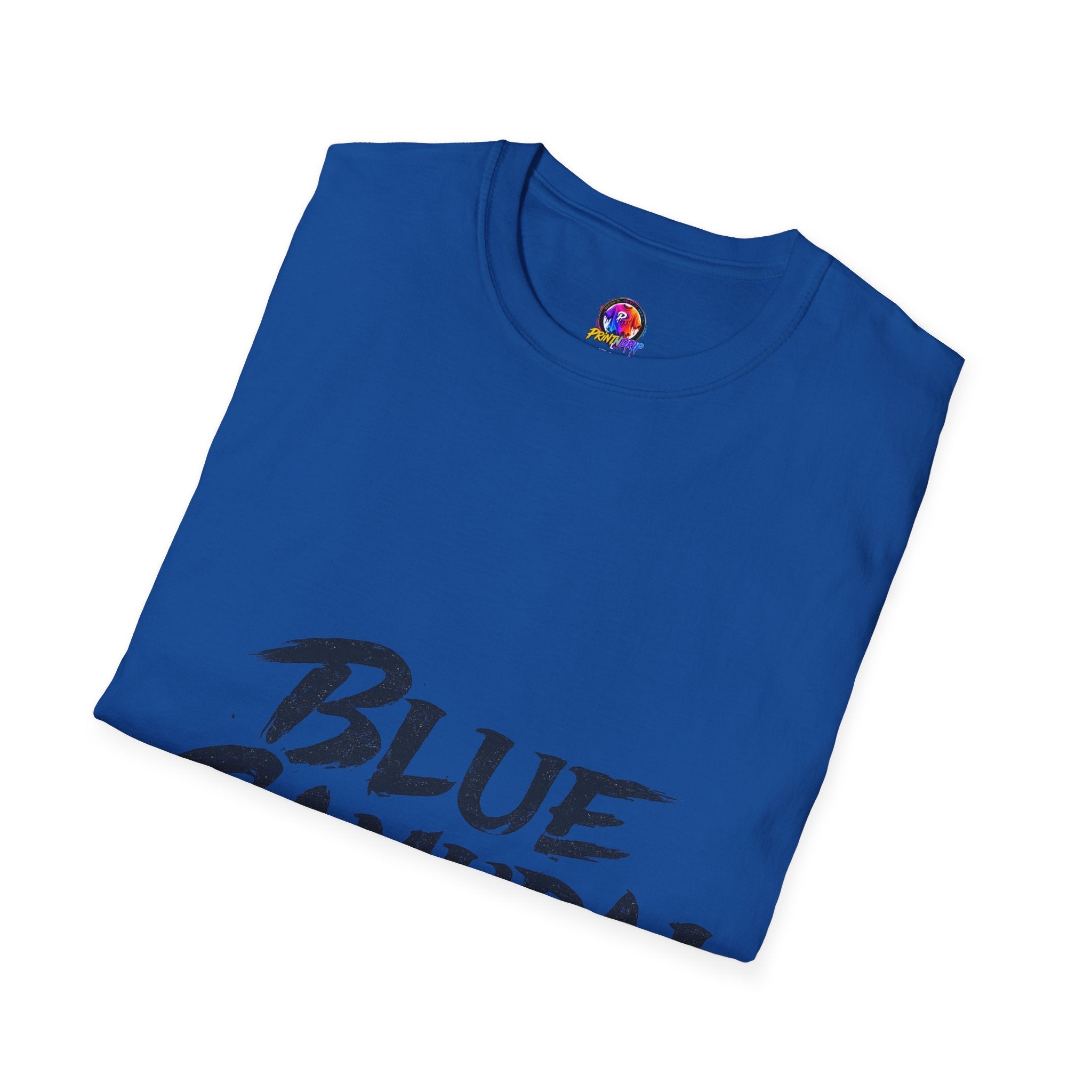 Japan Blue Samurai T-Shirt — Bold Brushstroke Graphic Tee