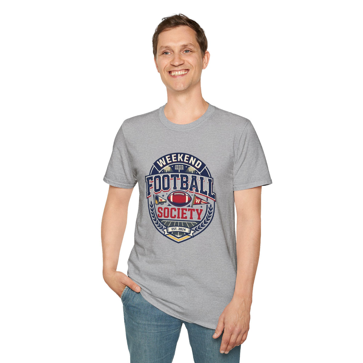 Weekend Football Pocket Graphic T‑Shirt — Retro American Football Logo Tee - Trending Now - August 2026