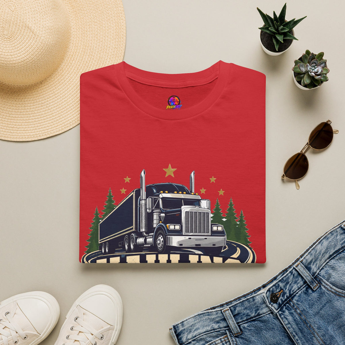 Christmas Truck T‑Shirt — "Hauling Holiday Cheer" Festive Trucker Tee