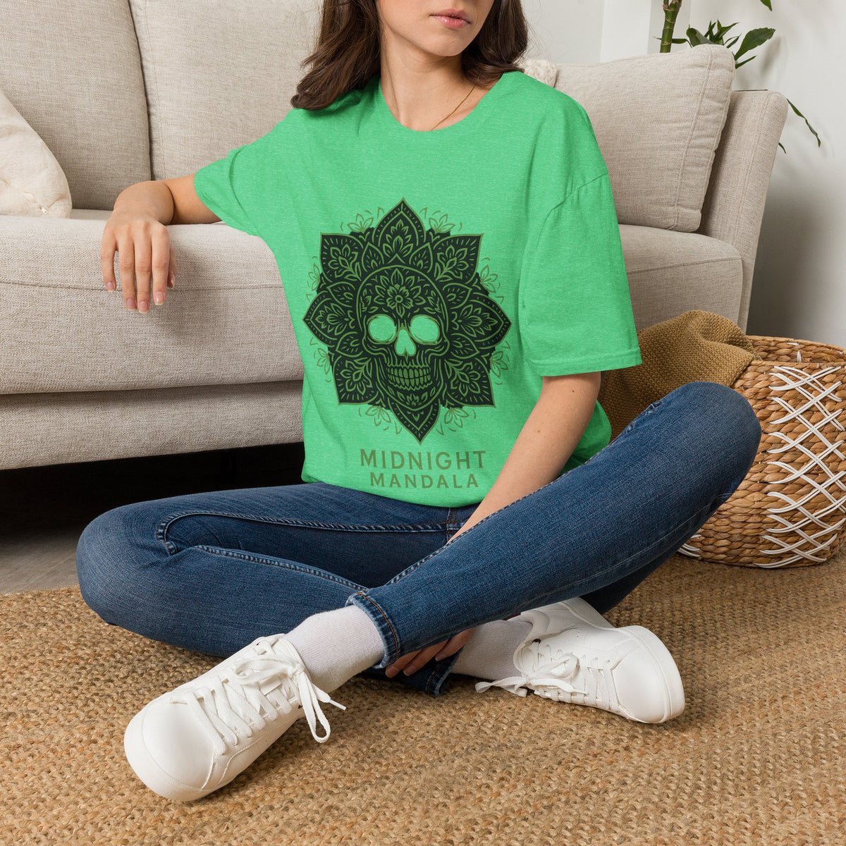 Mandala Skull T-Shirt — Midnight Mandala Floral Skull Tee - Trending Now - August 2026