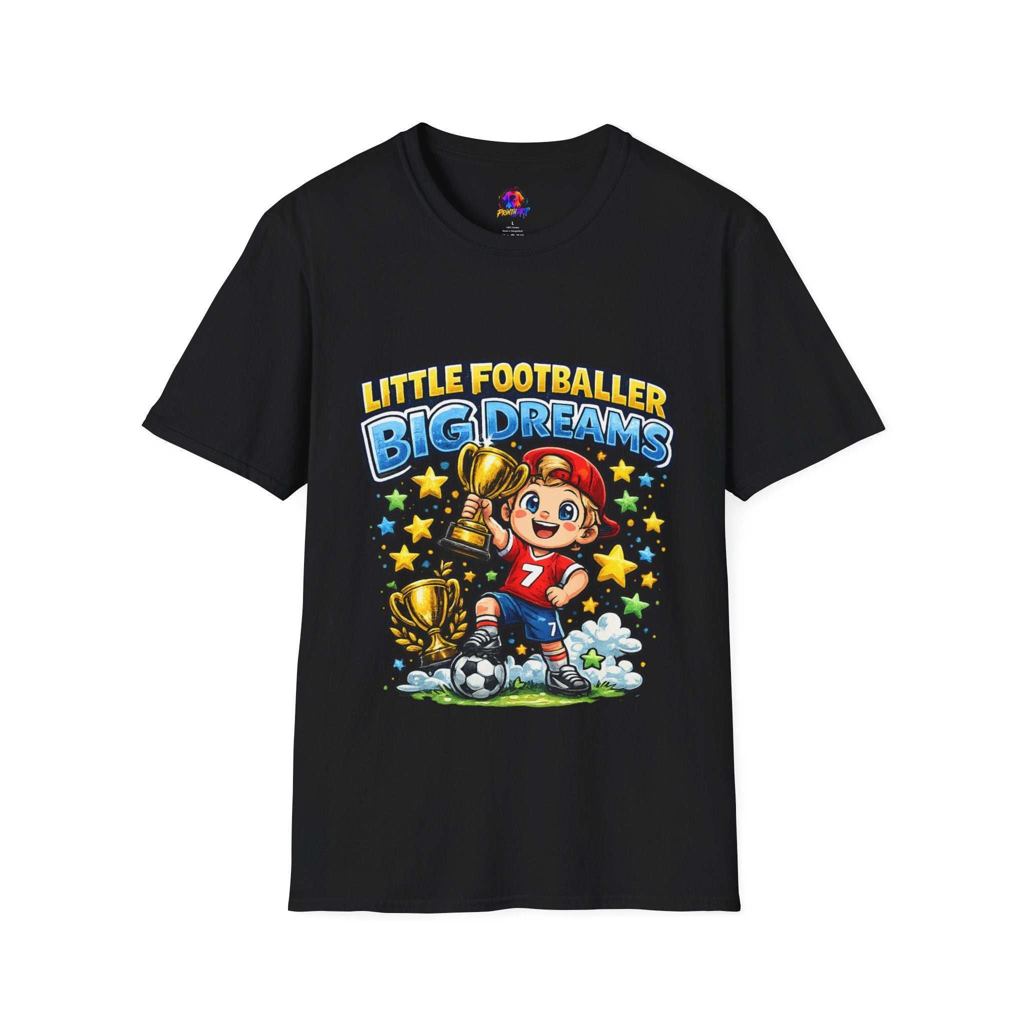 Kids Football T‑Shirt — "Little Footballer Big Dreams" Graphic Tee