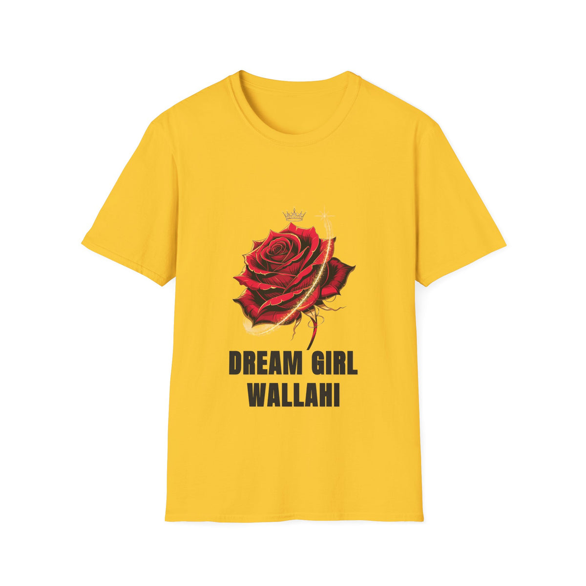 Dream Girl Wallahi Rose T-Shirt — Crowned Red Rose Graphic Tee - Trending Now - August 2026